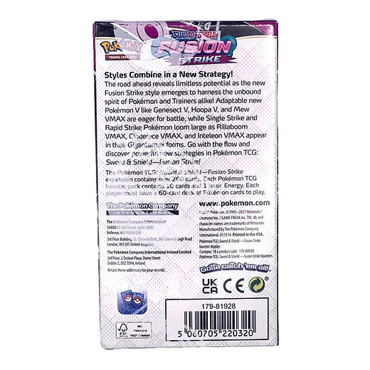 Pokemon Sword & Shield Fusion Strike: Half Booster Box (18 Packs)